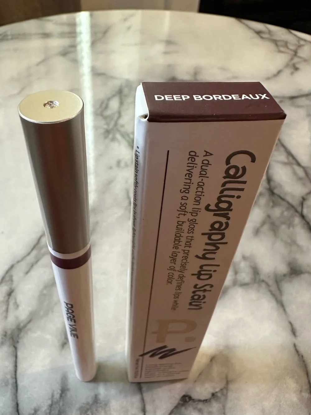 Calligraphy Lip Stain Pen — Deep Bordeaux